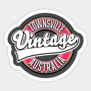 Townsville australia vintage style logo Sticker